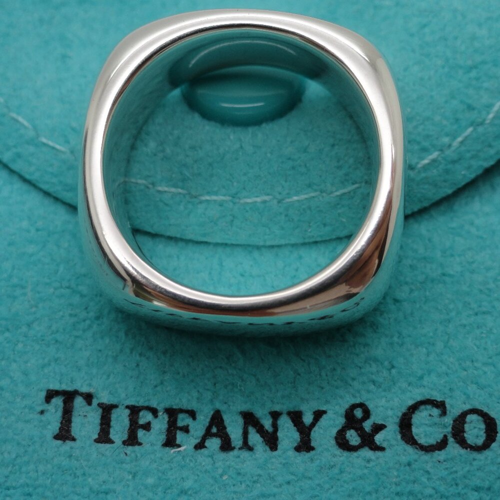 Tiffany & Co. Sterling Silver Size 5 Square Cushion Ring - Picture 3 of 7